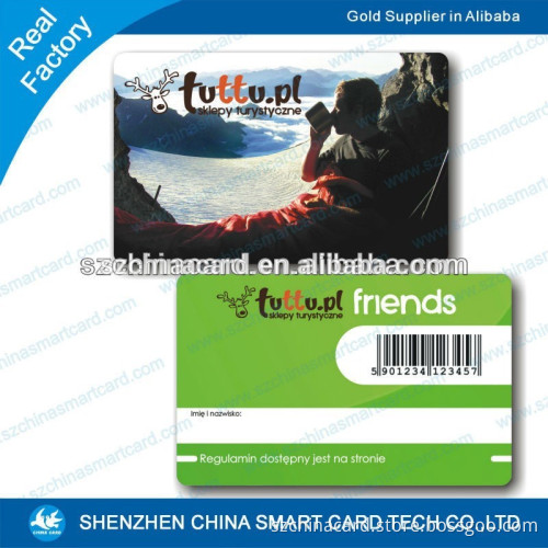 China manufacturer printable student card good quality pvc membership ID card